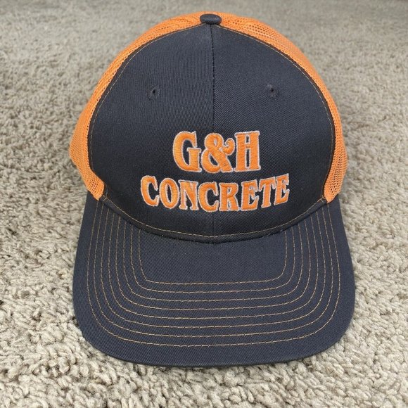 Port‎ Authority G & H Concrete Snapback Hat Brown Orange Mesh Back Cap NWOT - Picture 1 of 8